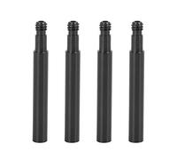 X AUTOHAUX 50mm Aluminio Aleación Bicicleta Presta Válvula Extensor Extensión Negro 4Pcs