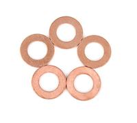 X AUTOHAUX 5Pcs Arandela De Cobre Plana Junta De Estanqueidad para Coche