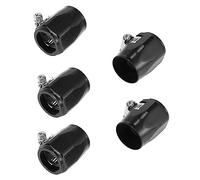 X AUTOHAUX 5uds AN6 Hexagonal Manguera Terminación Abrazadera Adaptador Ajuste Negro para Coche