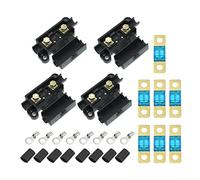 X AUTOHAUX 60A Fusible Kit 4 ANS Soportes 7 x 60 AMP Fusibles para Coche Doble Batería