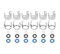 X AUTOHAUX 6uds Combustible Inyectores Kit Sello Reparación Kit Reemplazo para Coche