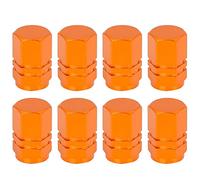X AUTOHAUX 8Uds Tapas Válvula Neumático Naranja para Coche, Bici, Moto