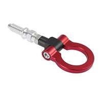 X AUTOHAUX Aluminio Aleación Auto Frente Parachoques Remolque Anillo Remolque Gancho Tornillo Rojo