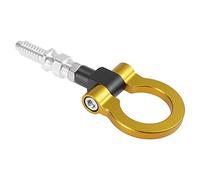 X AUTOHAUX Aluminio Aleación Auto Frente Parachoques Remolque Anillo Remolque Gancho Tornillo Tono Dorado