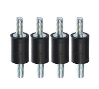 X AUTOHAUX Amortiguador Antivibración de Goma M4, Soportes Amortiguadoras Aislador 10x15mm Silentblock para Compresores VV Motores, 4 Piezas