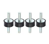 X AUTOHAUX Amortiguador Antivibración de Goma M6, Soportes Amortiguadoras Aislador 20x10mm Silentblock para Compresores VV Motores, 4 Piezas
