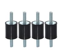 X AUTOHAUX Amortiguador Antivibración de Goma M6, Soportes Amortiguadoras Aislador 20x25mm Silentblock para Compresores VV Motores, 4 Piezas