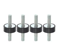 X AUTOHAUX Amortiguador Antivibración de Goma M6, Soportes Amortiguadoras Aislador 20x8mm Silentblock para Compresores VV Motores, 4 Piezas