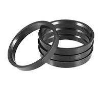 X AUTOHAUX Anillos Centrados De Cubo Negro 4 Pcs Universal Plástico