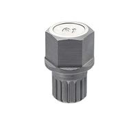 X AUTOHAUX Coche Rueda Bloqueo Orejeta Tuerca Antirrobo Zócalo Llave Rueda Bloqueo Llave 61/16 puntos Extractor de Pernos de Cubo