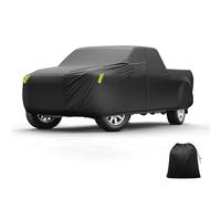 X AUTOHAUX Funda Impermeable para Camiones de hasta 200 Pulgadas, protección para Todo Tipo de Clima, Anti-UV, Resistente al Viento, Cremallera Lateral Izquierda y Bolsillos para Espejo, Cubierta