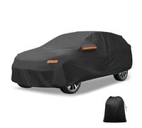 X AUTOHAUX Funda Impermeable para Coche Honda HR-V 210D-PU con Cremallera | Protección impermeable para exteriores, sol, lluvia, nieve, granizo, 210D-PU, con cremallera para puerta lateral izquierda