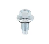 X AUTOHAUX M12 x 1,75 Inoxidable Acero Motor Tornillo Tapón Carter Aceite para Coche Plateado Tono