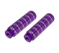X AUTOHAUX, Par de reposapiés traseros para eje de bicicleta BMX MTB, compatible con ejes de 0,95 cm, color morado