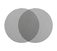 X AUTOHAUX Parrillas universales de 3.5 pulgadas para altavoz de audio subwoofer, rejilla de 100 x 6.5 mm sin marco, color negro, paquete de 2