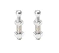 X AUTOHAUX Perno Bola Puntal Gas M8x25mm Plateado 2Pcs Para Coche Metal