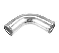 X AUTOHAUX Tubo intercooler de aleación de aluminio, diámetro exterior de 76 mm, longitud de la pata: 100 mm, codo de 90 grados, tubo de admisión de aire, tono plateado para coche