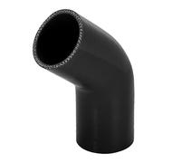 X AUTOHAUX Universal Coche 57mm 2,25" ID 45 Grados Acoplador Manguera de Silicona Negro