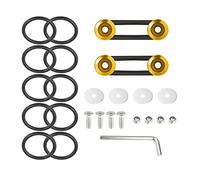 X AUTOHAUX Universal Front Rear Bumper Fastener Quick Release Fender Holder Kit Bumper Washer Fastener con Llave Herramienta Amarillo