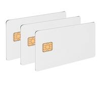 X-belmox J2a040 Chip Java Jcop Tarjetas sin fusión, tarjeta Swiper, J2a040 Java Smart Card con 2 pistas, banda magnética HICO de 8.4 mm, tarjetas blancas con chip, paquete de 3