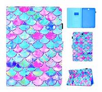 X-Best - Carcasa para Samsung Galaxy Tab A 9.7 (SM-T550/T551/T555), Funda de Piel sintética con función Atril para Samsung Galaxy Tab A 9.7 (Lotus)