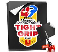 X-bet MAGNET Hojas magnéticas con respaldo adhesivo - Cada una de 4" x 6" - Papel magnético flexible con fuerte autoadhesivo - Hojas magnéticas adhesivas para imanes de fotos e imágenes