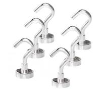 X-BET MAGNET ic Hooks - Ganchos magnéticos de neodimio resistentes para cabinas de crucero, ganchos magnéticos fuertes de tierras raras para colgar en refrigerador, parrilla (6, 12.2 kg)