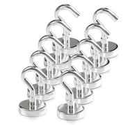 X-BET MAGNET ic Hooks - Ganchos magnéticos de neodimio resistentes para cabinas de crucero, ganchos magnéticos fuertes de tierras raras para colgar en refrigerador, parrilla (6, 18.1 kg)