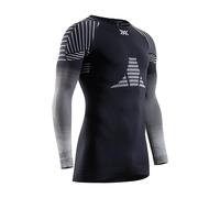X-Bionic Camiseta de Manga Larga Invent FX para Hombre - Termorregulación y Rendimiento - Sistema 3D Bionic Sphere - Tecnología Retina - Ideal para Deportes de Invierno - X Negro/Gris/Gris Claro, M