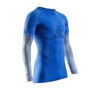 X-Bionic Camiseta de Manga Larga Invent FX para Hombre - Termorregulación y Sistema 3D Bionic Sphere - Tecnología Retina - Ideal para Deportes de Invierno - Azul Flor/Gris Claro/Blanco óptico, L