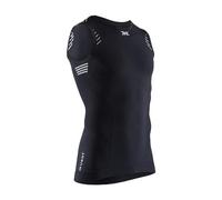 X-Bionic Camiseta Interior sin Mangas Invent 4.0 Light para Hombre - Camiseta Interior sin Mangas con tecnología termorreguladora - Ideal para Correr y Montar en Bicicleta - Negro/Blanco, M
