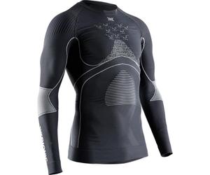 X-Bionic Energy Accumulator 4.0 Camisa Cuello Redondo y Mangas largas para Hombre - Alta tecnología para Mejorar el Rendimiento en Todo Tipo de Condiciones climáticas - Carbón/Gris, L