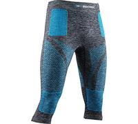 X-Bionic Energy Accumulator 4.0 Pants 3/4 Men Capa De Base Pantalones Funcionales, Hombre, Dark Grey Melange/Blue, L