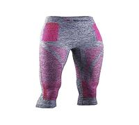 X-Bionic Energy Accumulator 4.0 Melange Pants 3/4 Women Capa De Base Pantalones Funcionales, Mujer, Dark Grey Melange/Water Green, XL