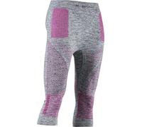 X-Bionic Energy Accumulator 4.0 Melange Pants 3/4 Women Capa De Base Pantalones Funcionales, Mujer, Grey Melange/Pink, XL
