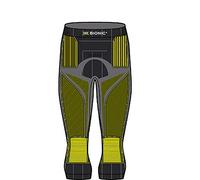 X-Bionic Energy Accumulator 4.0 Pants 3/4 Men Capa De Base Pantalones Funcionales, Hombre, Charcoal/Yellow, L