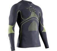 X-Bionic Energy Accumulator 4.0 Shirt Round Neck Long Sleeves Men Capa De Base Camiseta Funcional, Hombre, Charcoal/Yellow, 2XL