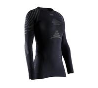 X-Bionic Invent 4.0 Camisa de Cuello Redondo y Mangas largas para Hombre, Ideal para Deportes de Invierno, termorregulación óptima y compresión Ligera - Negro/Carbón, XS