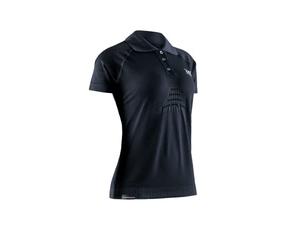 X-Bionic Invent 4.0 Travel Polo Shirt Sh Sl Wmn, Camiseta, Mujer, Black/Anthracite, L