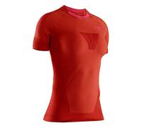 X-Bionic Invent Run Speed Short Sleeve Shirt, Hombre, Sunset Orange/Neon Flamingo, L