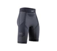 X-Bionic Mallas Cortas Xceed Run para Mujer - Mallas de Running con tecnología HygroDiffuser y VectorSphere - Termorregulación y transpiración para el máximo Confort - X Negro/Gris Rinoceronte, M