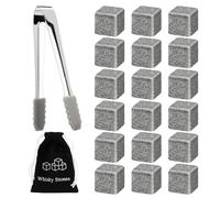 X-BLTU Set 18 Piedras de Whisky y Pinza y Bolsa de Terciopelo