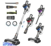 X-cotec Aspiradora Sin Cable Potente 45KPa, 55 Min, Aspirador Escoba Vertical Inalámbrico con Filtro HEPA, Modo Automático, LED y Batería Extraíble, para Suelos/Alfombras/Pelo de Animales