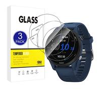 X-Dision [3 Piezas Compatible con Protector de Pantalla Garmin Forerunner 255 46MM/255 Music,Película Protectora 2.5D[Dureza 9H,Compatible con Estuches] Premium Película Vidrio Templado