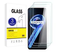 X-Dision [3 Piezas Compatible con Protector de Pantalla Realme 9 5G,Película Protectora 2.5D[Dureza 9H,Compatible con Estuches,A Prueba Roturas] Premium Película Vidrio Templado