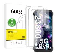 X-Dision Compatible con Unihertz 8849 Tank 2 Protector de Pantalla,3 Piezas Película Protectora 2.5D[Dureza 9H,Alta Sensibilidad,A prueba Roturas] Alta Definicion Vidrio Templado