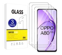 X-Dision Protector de Pantalla Compatible con OPPO A80 5G,[3 Piezas] Película Protectora 2.5D[Dureza 9H,A prueba Roturas] Vidrio Templado para OPPO A80 5G