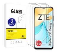 X-Dision Protector de Pantalla Compatible con ZTE Blade V50 Design,[3 Piezas] Película Protectora 2.5D[Dureza 9H,A prueba Roturas] Vidrio Templado para ZTE Blade V50 Design