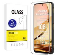 X-Dision Protector de Pantalla Compatible con ZTE Nubia Focus Pro 5G,[3 Piezas] Película Protectora 2.5D[Dureza 9H,A prueba Roturas] Vidrio Templado para ZTE Nubia Focus Pro 5G