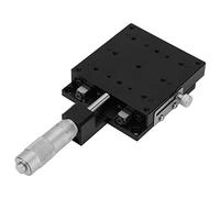 X etapa lineal, Keenso SEMX80-AC Micrómetro manual de precisión lineal etapa de traducción, Tabla de deslizamiento de cojinete de recorte X Axis, Tamaño de la plataforma 80x80mm